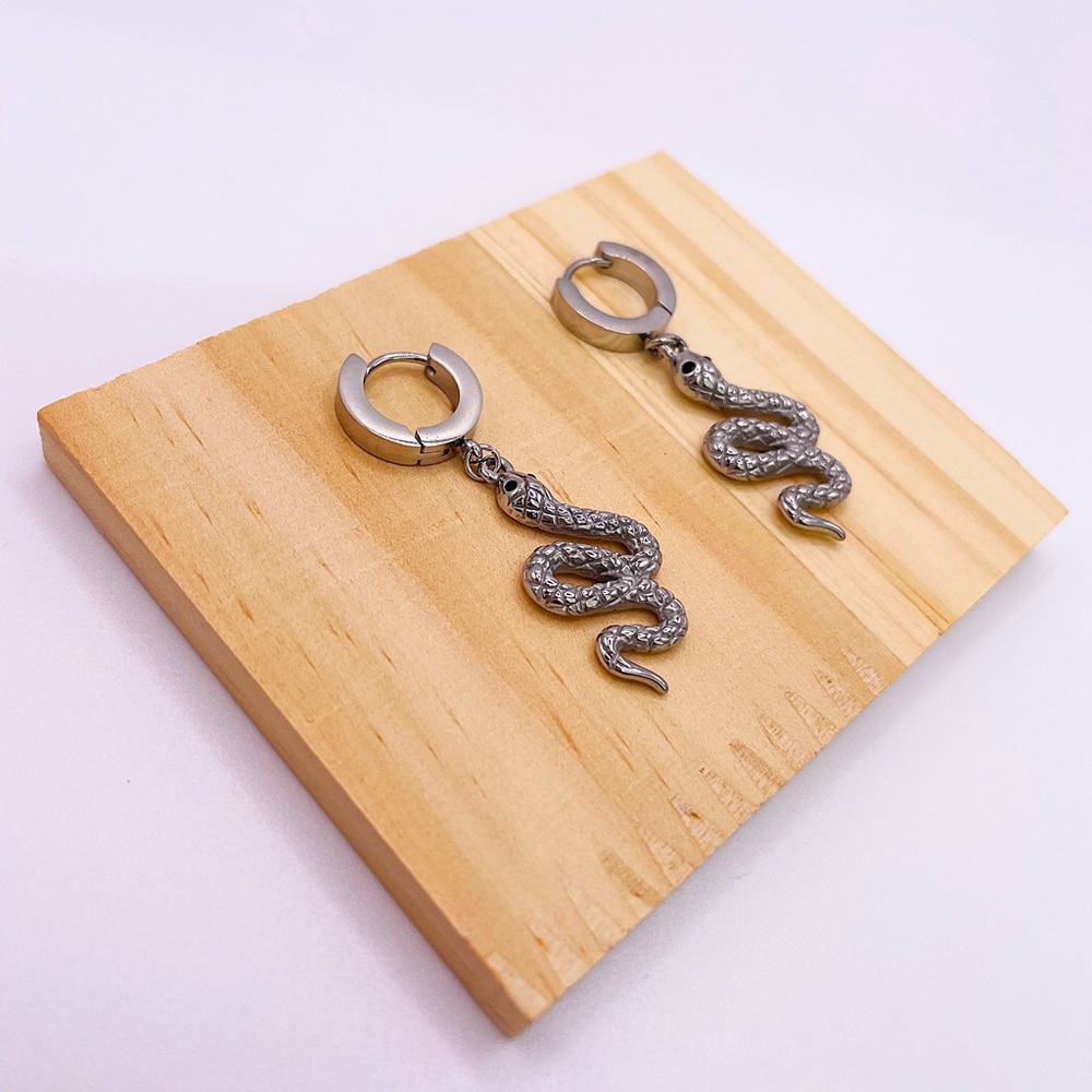 SLVR Snake Huggie Earring